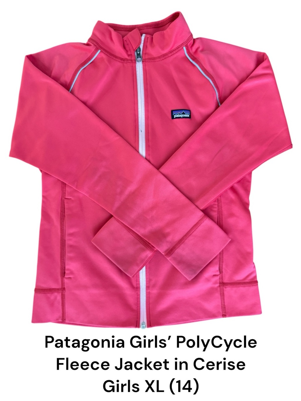 Patagonia Girls PolyCycle Fleece Jacket in Cerise - Girls XL (14)
